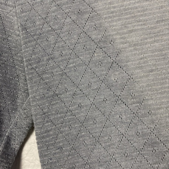 Intimately, free people gray shimmer snap front Henley top - Picture 7 of 7